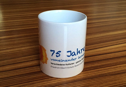 Kaffeebecher der Friedrich-Ebert-Schule Realschule der Stadt Hürth