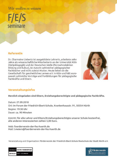 Einladung zum FES Seminar Vortrag Dr. Liebertz 09-2018